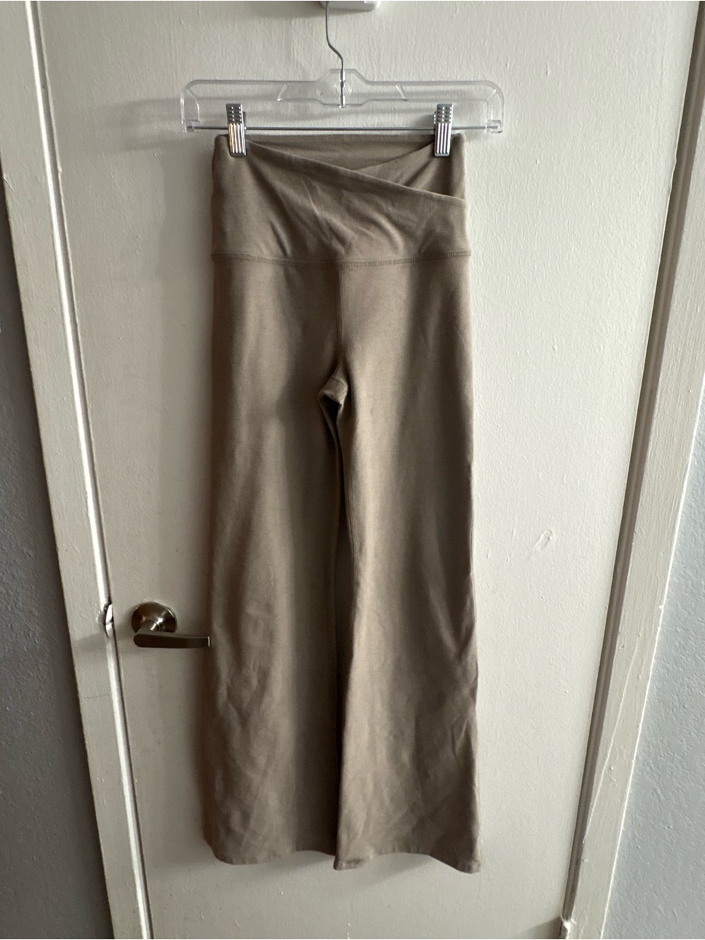 Beyond Yoga Taupe Wide-Leg Leggings